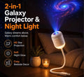 Proyector de Galaxia y Luz Nocturna 2-en-1 Actualizado 2027 – Proyector de Techo de Estrellas 5D Holofgráfico Inteligente 4K con Múltiples Películas, Cuello Flexible y Alimentación USB.